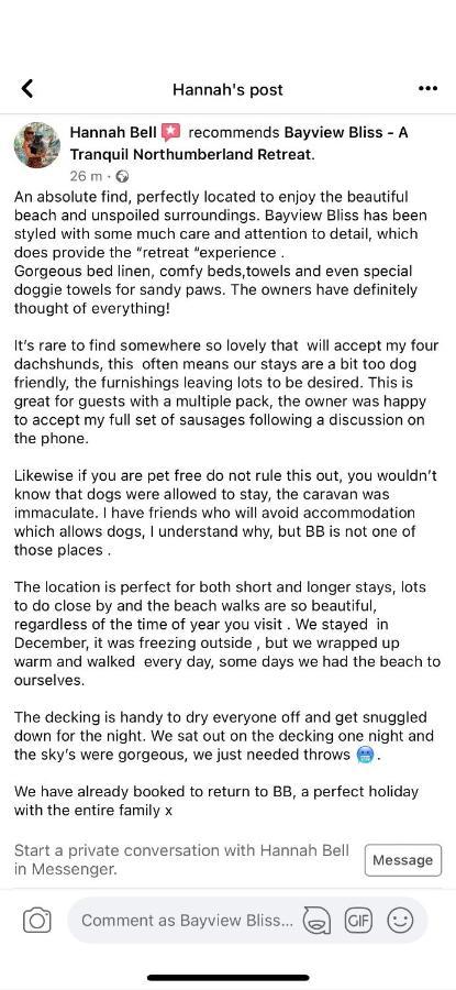 Bayview Bliss - Holiday Caravan In Newbiggin By The Sea - Northumberland 외부 사진